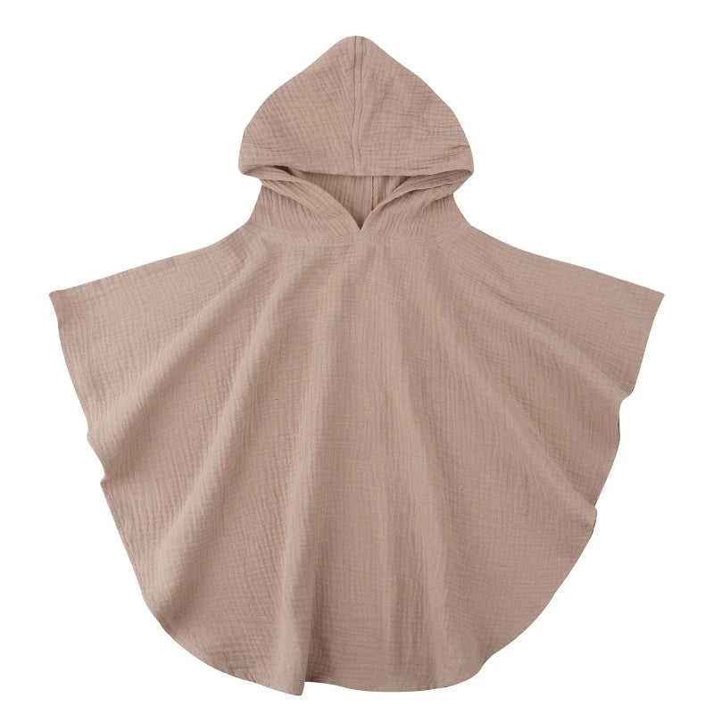 Soft Cotton Baby Hooded Towel Bath Towel for Boys Girls Bathrobe Sleepwear Children'S Clothing Floral/Solid Color Infant Ponchos