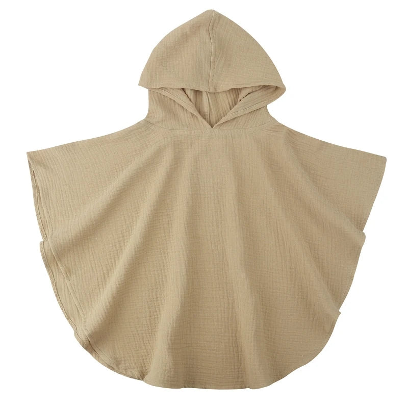 Soft Cotton Baby Hooded Towel Bath Towel for Boys Girls Bathrobe Sleepwear Children'S Clothing Floral/Solid Color Infant Ponchos