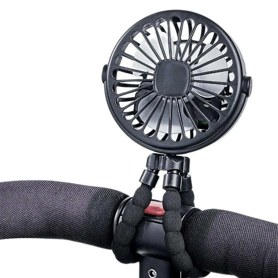 1Pcs Baby Stroller Fan Mini Portable Outdoor Fan USB 3 Speed Flexible Octopus Fan Tripod Clip on Handheld Fan for Stroller Crib