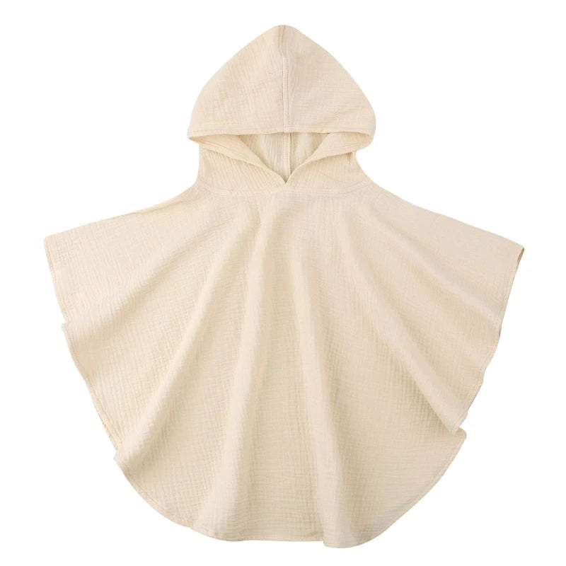 Soft Cotton Baby Hooded Towel Bath Towel for Boys Girls Bathrobe Sleepwear Children'S Clothing Floral/Solid Color Infant Ponchos