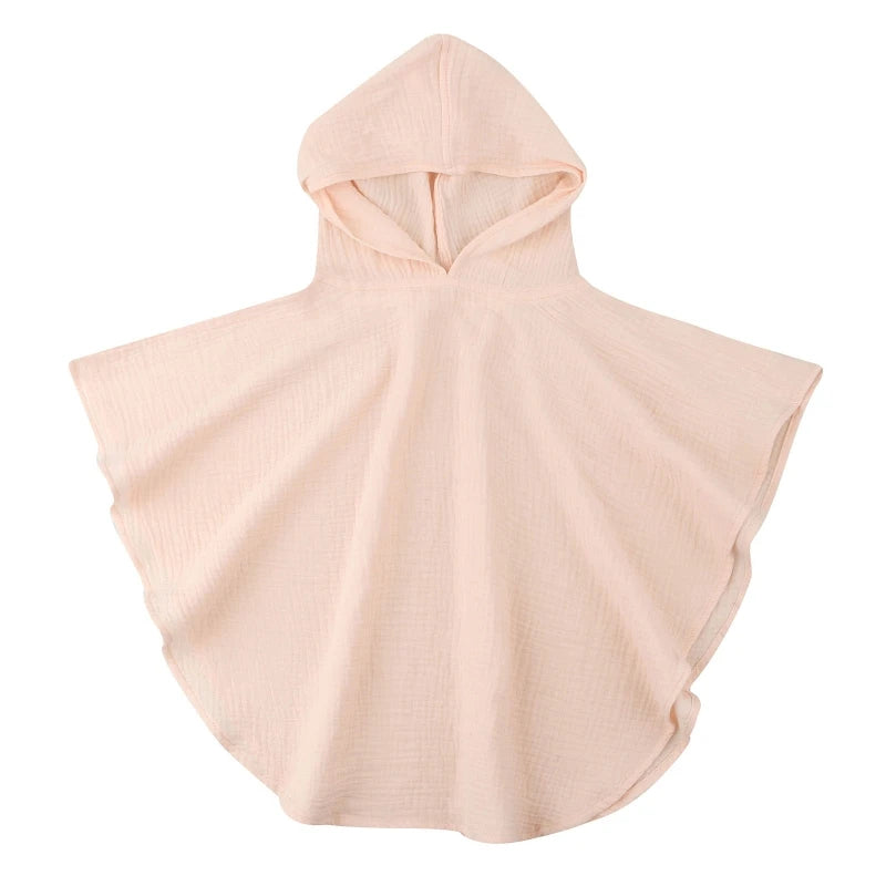 Soft Cotton Baby Hooded Towel Bath Towel for Boys Girls Bathrobe Sleepwear Children'S Clothing Floral/Solid Color Infant Ponchos
