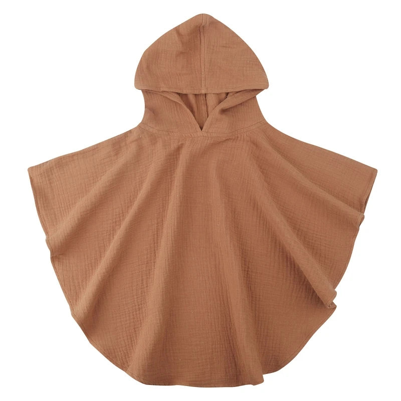 Soft Cotton Baby Hooded Towel Bath Towel for Boys Girls Bathrobe Sleepwear Children'S Clothing Floral/Solid Color Infant Ponchos
