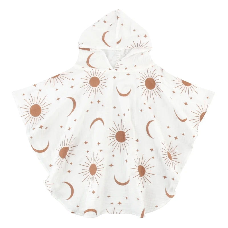 Soft Cotton Baby Hooded Towel Bath Towel for Boys Girls Bathrobe Sleepwear Children'S Clothing Floral/Solid Color Infant Ponchos