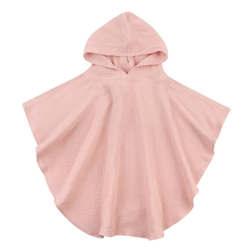 Soft Cotton Baby Hooded Towel Bath Towel for Boys Girls Bathrobe Sleepwear Children'S Clothing Floral/Solid Color Infant Ponchos