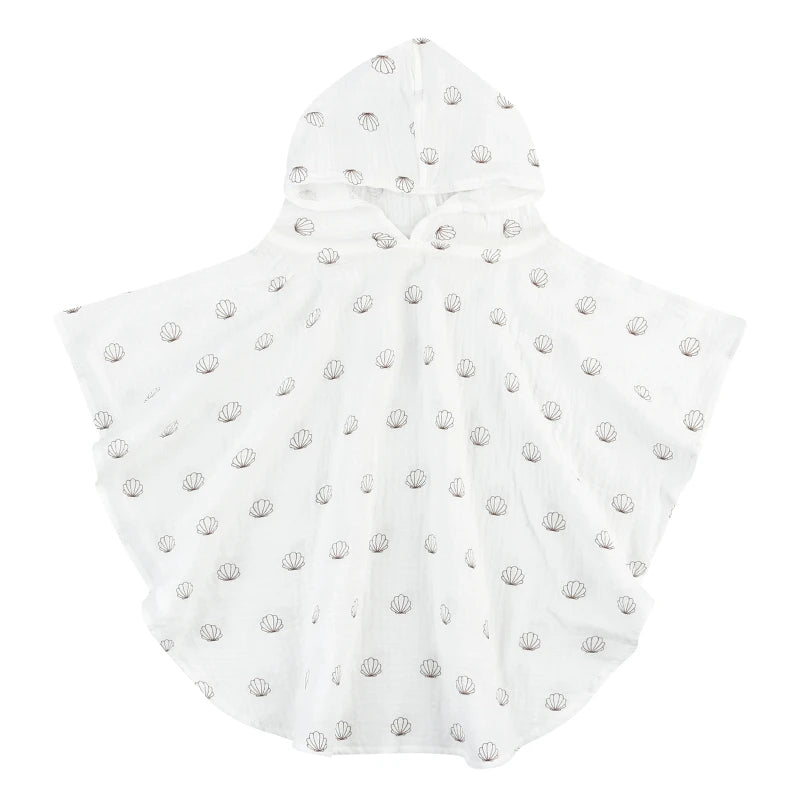 Soft Cotton Baby Hooded Towel Bath Towel for Boys Girls Bathrobe Sleepwear Children'S Clothing Floral/Solid Color Infant Ponchos