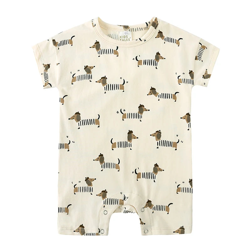 Baby Summer Rompers Unisex Newborn Baby Knitted Stripes Newborn Romper Baby Boy Girl Clothing Cotton Clothes with Button Closure